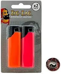 Zig Zag Windproof Lighter 2pk