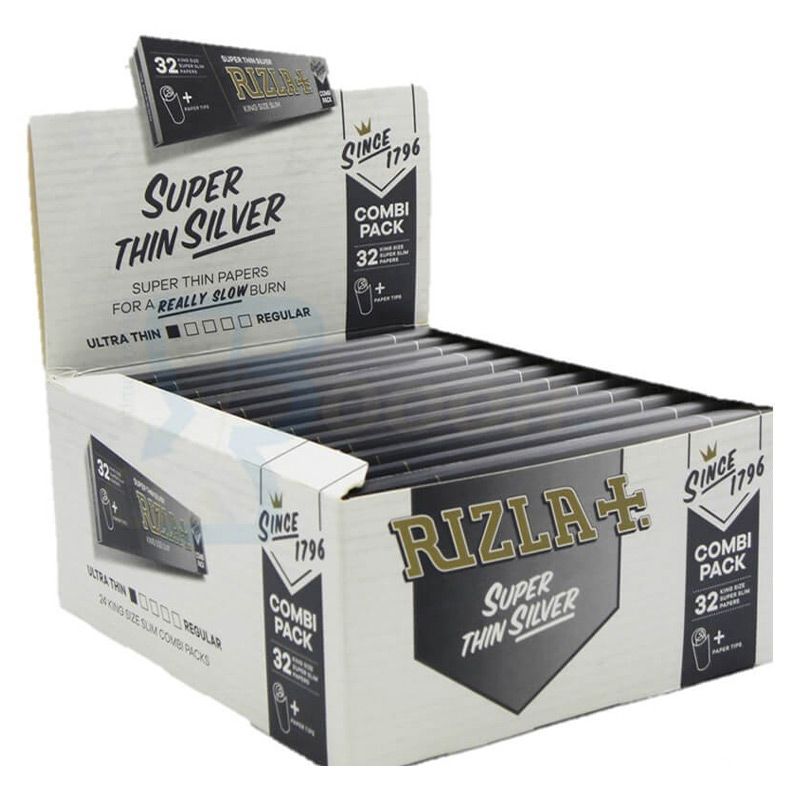 Rizla King Size Silver Tips 50 Booklets