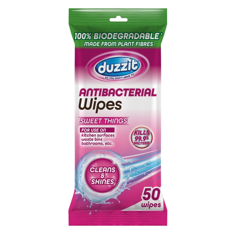 Duzzit Antibacterial Cleaning Wipes 50pk