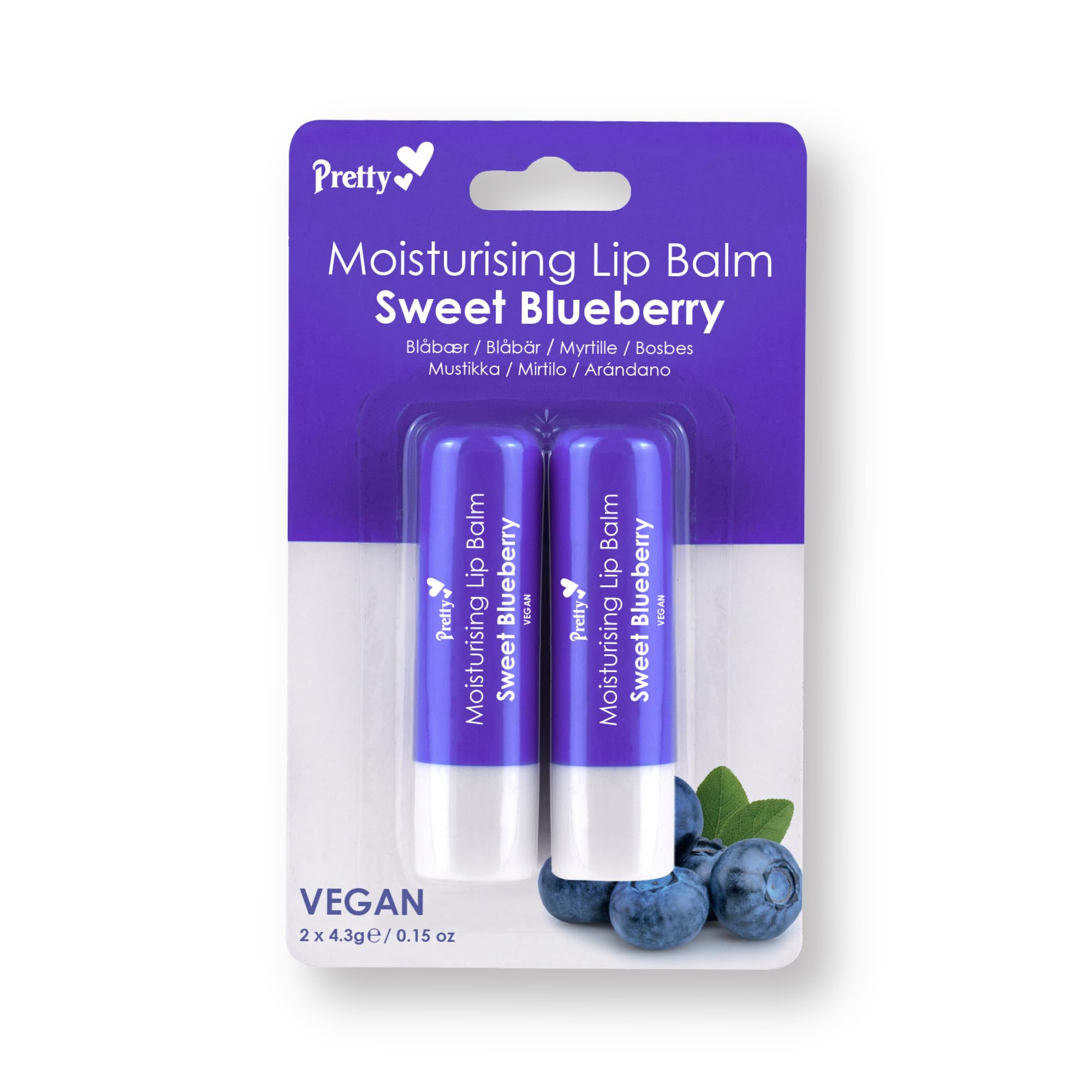 Pretty Moisturising Lip Balm Blueberry