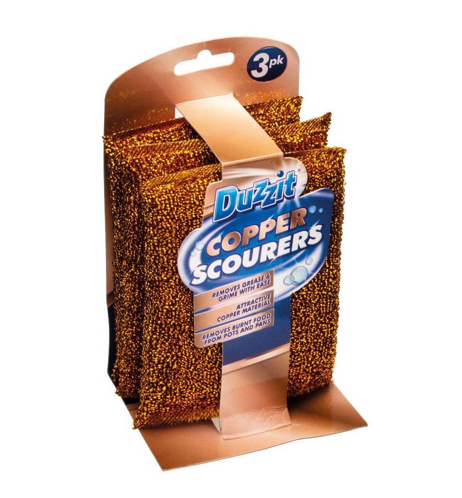 Duzzit Copper Scouring Pads 3pk