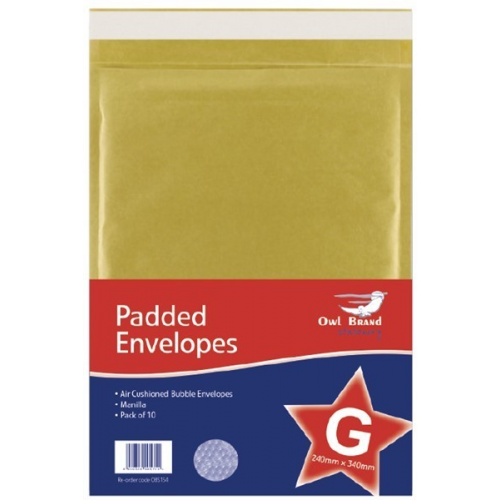 Owl Brand 10x Padded Envelopes G