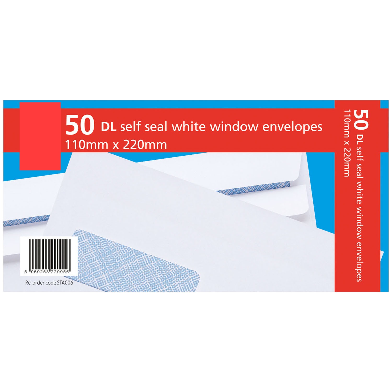 OwlBrand 50 White Window Envelopes