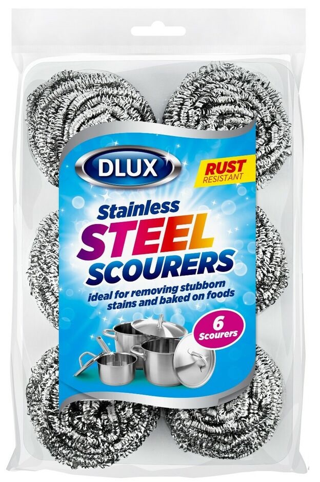 Starwash Stainless Steel Scourer 6pk