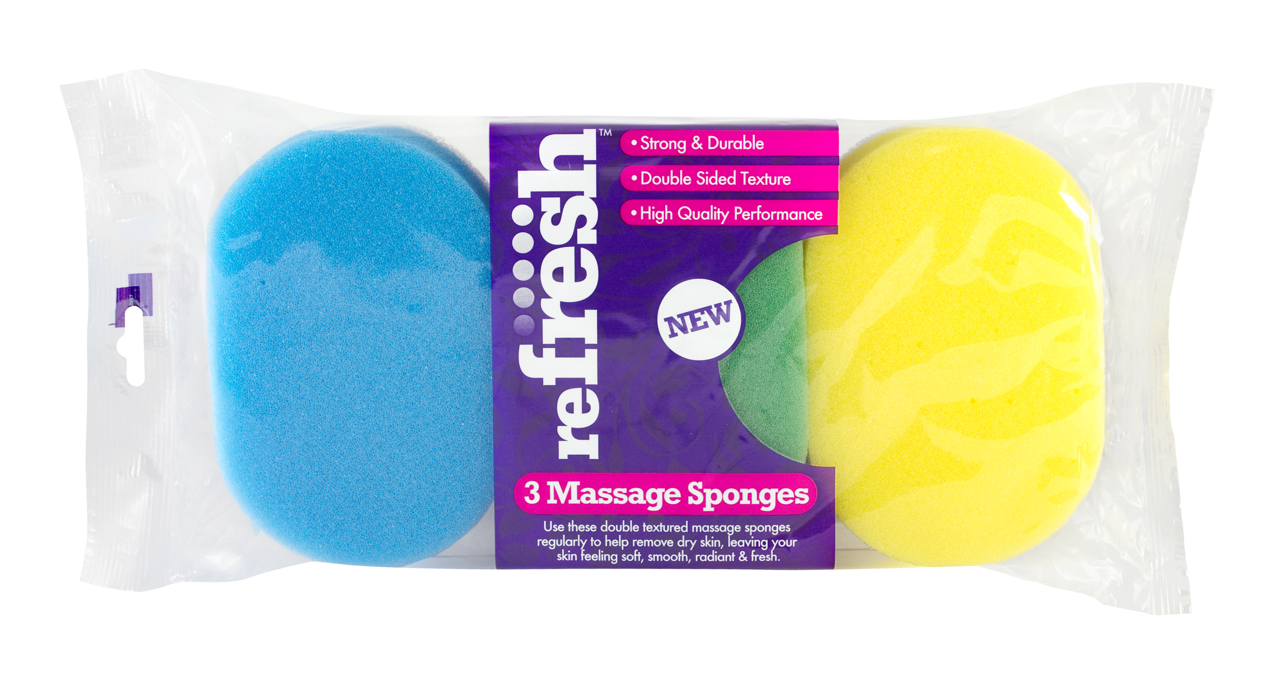 Refresh 3pk Bath Sponge
