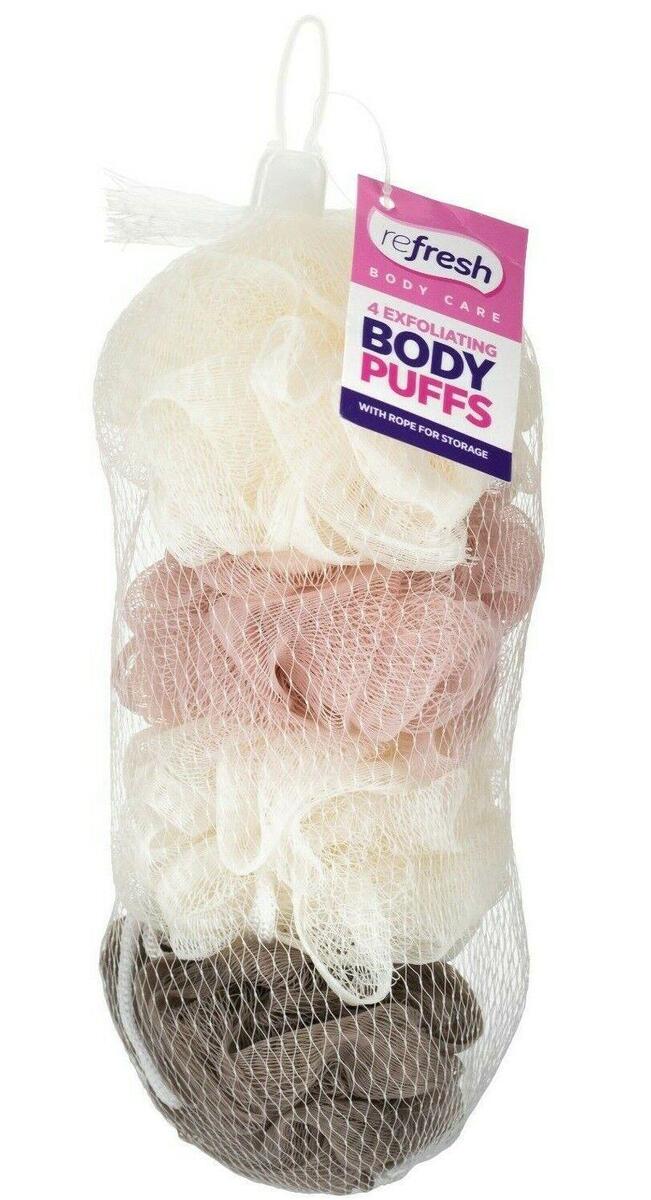 Refresh 4pk Exfoliating Body Puffs