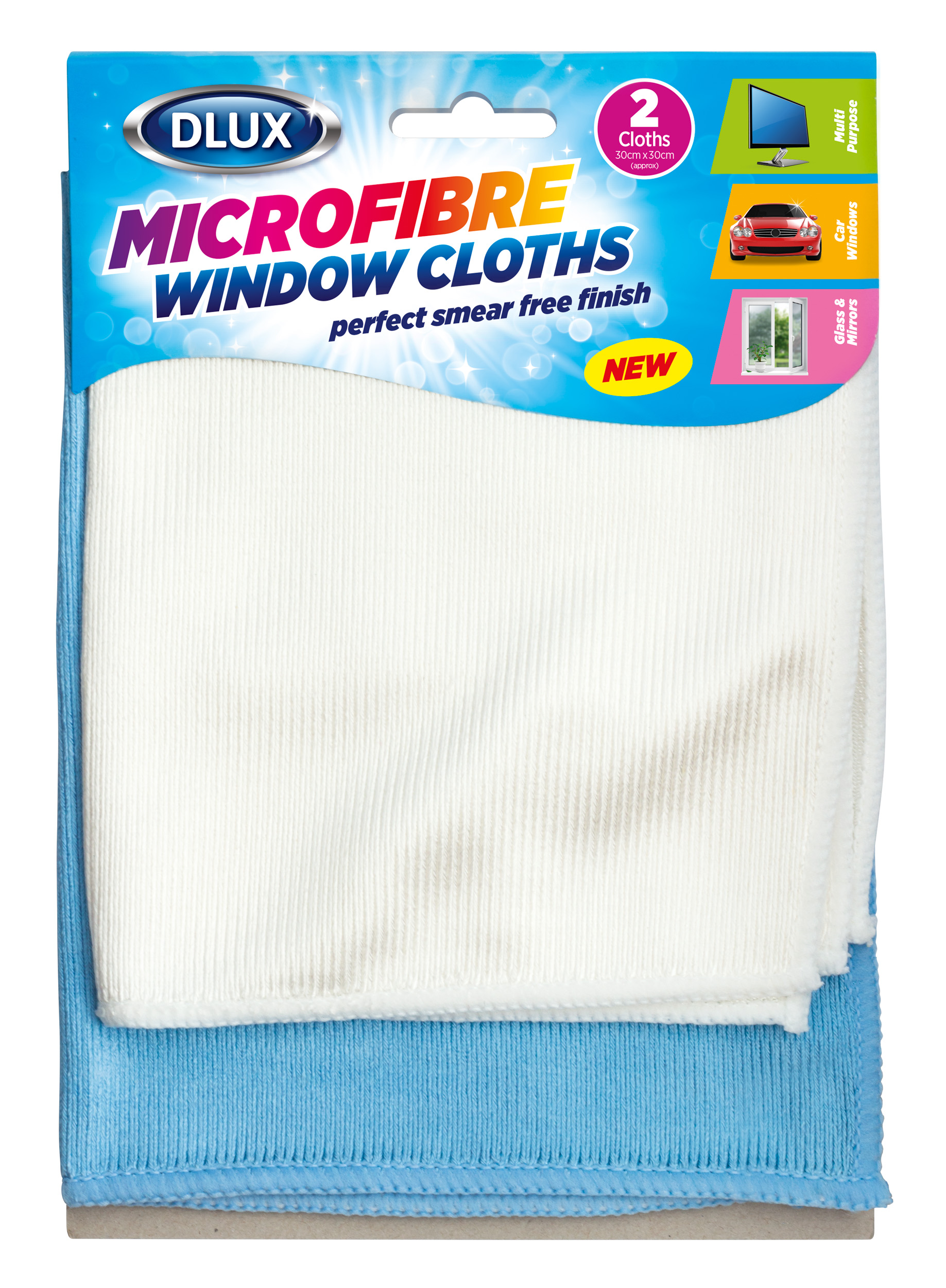 Starwash 2pk Microfibre Window Cloths