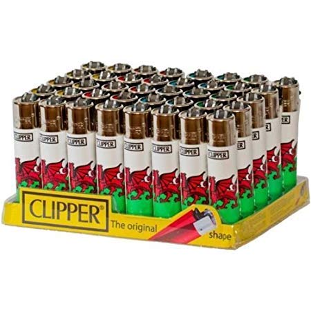 Clipper Lighters x 48 Wales Flag Design