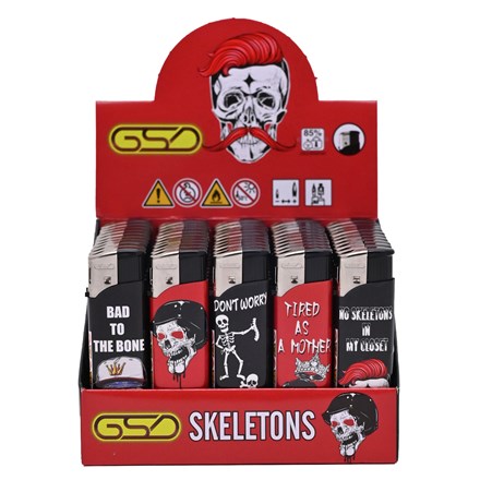 GSD Skeletons Electronic Lighter 50pk