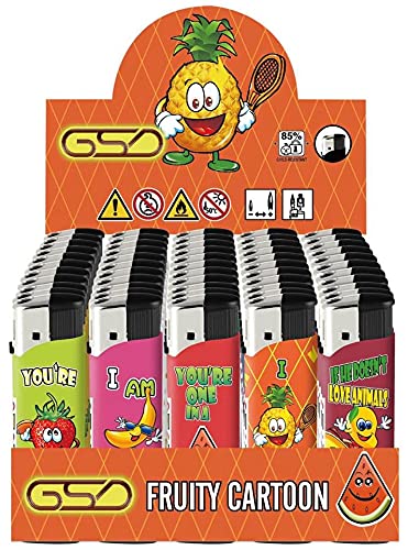 GSD Fruity Cartoon Electronic Lighter 50pk