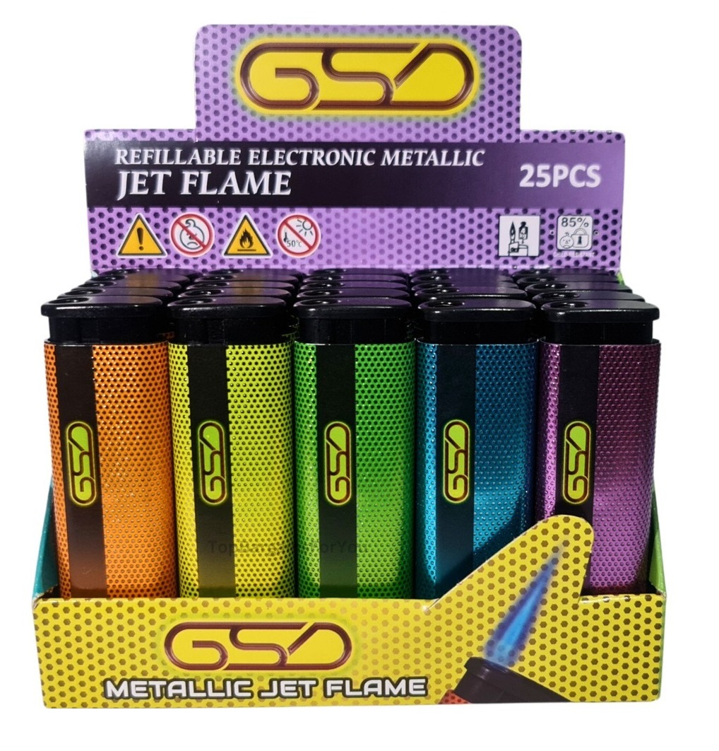 GSD Windproof Metallic Lighter 25pk