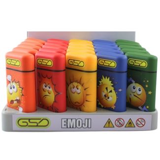 GSD Emoji Retro Refillable Lighter x 25
