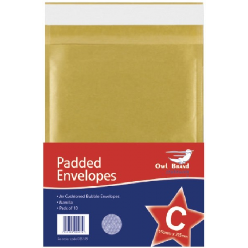 Owl Brand Padded Envelopes Size C