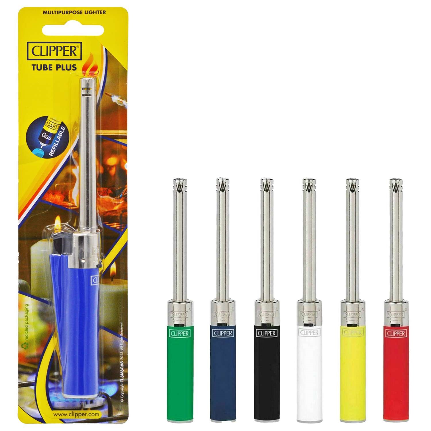 Clipper Plus Shiny Colour Tube Lighter
