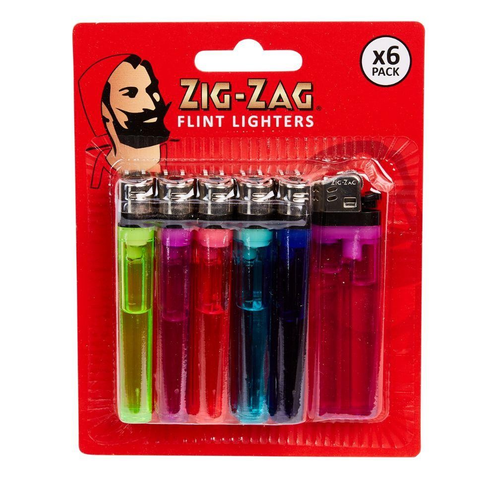 Zig Zag 6 Pack Flint Lighters
