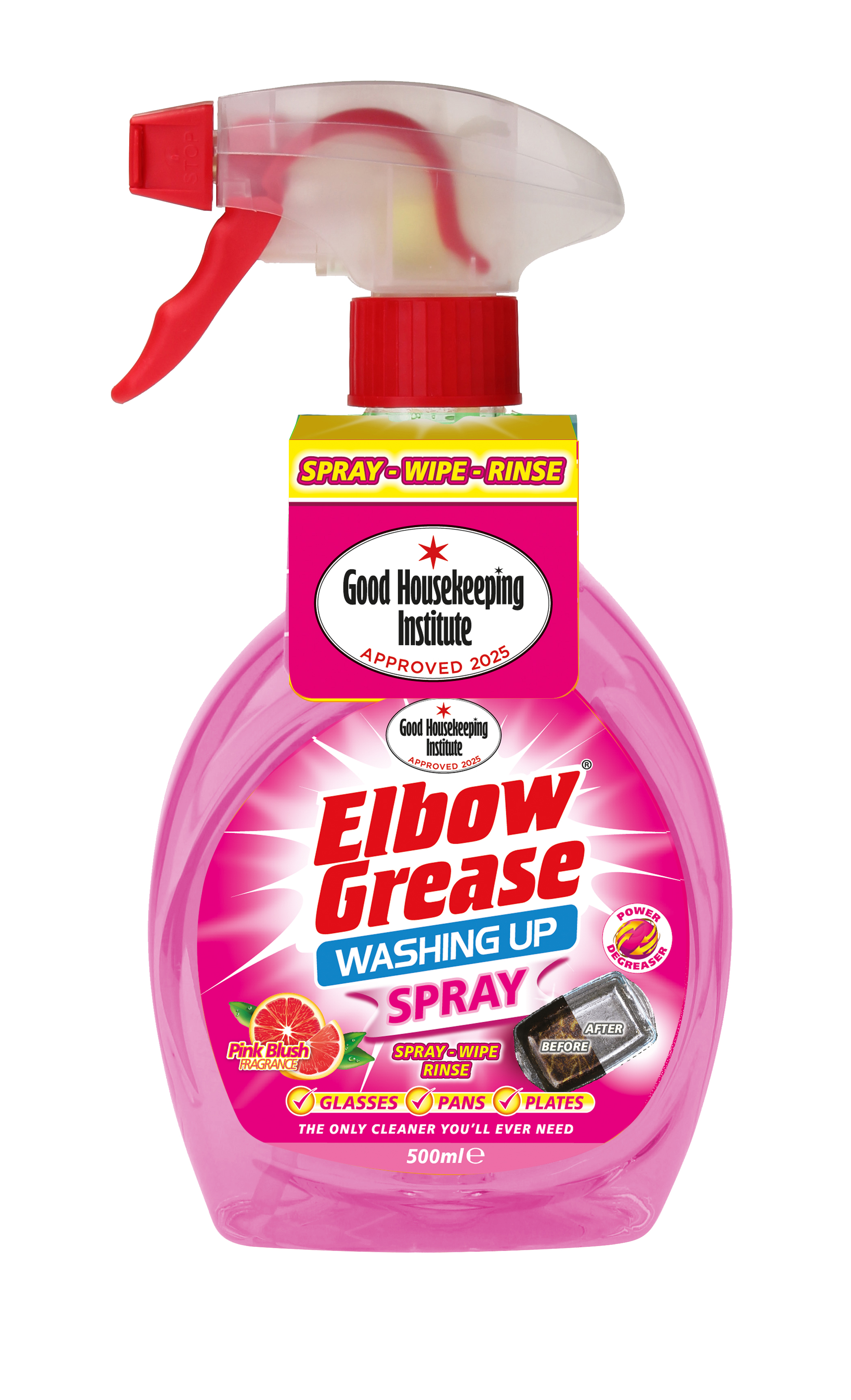 EG Pink Washing Up Liquid Spray 500ml