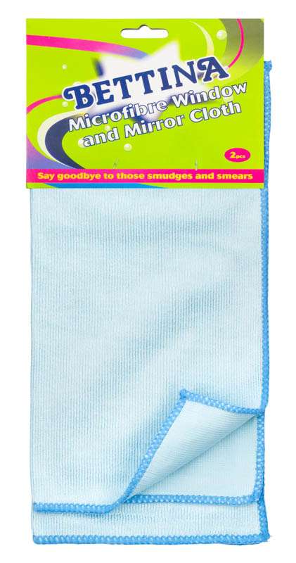 Bettina 2pc Microfibre Window-Mirror Cloth